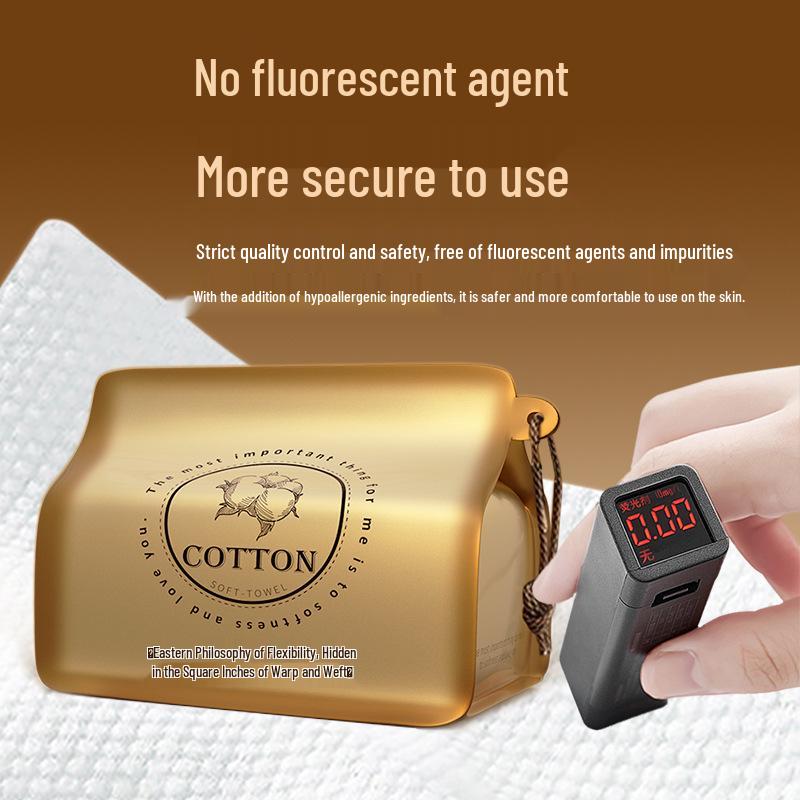 Premium Fermuarlı Tek Kullanımlık Yüz Havlusu: Büyütülmüş, Kalınlaştırılmış, Altın Dokulu Sert Kapaklı Baskı.