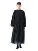 Beams Heart Sweatshirt Knit Dress with Skirt Black One Size (Set Item) Women's