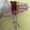 Gelb Rot Weinrot 3 Stück Feuerbernstein 925 Sterling Silber Rosenkranz Geschenk Schmuck Accessoire Rosenkranz 3 Arten