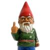 Middle Finger Gnome Statue, Resin Garden Gnomes Ornament, Funny Gnome Holding Wine Bottle Decor for Stress Relief Indoor Outdoor Gag Gift