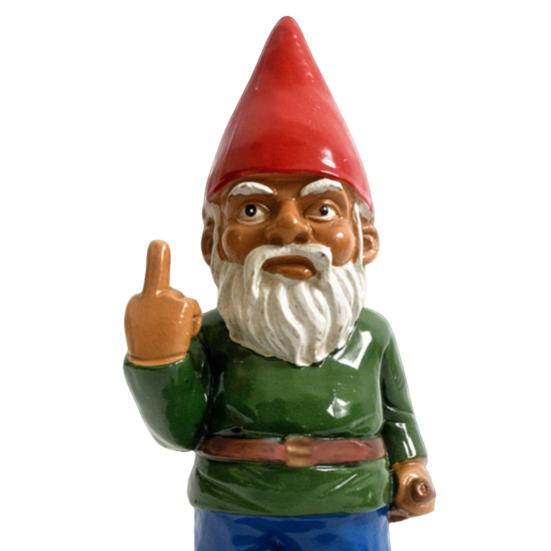 Middle Finger Gnome Statue, Resin Garden Gnomes Ornament, Funny Gnome Holding Wine Bottle Decor for Stress Relief Indoor Outdoor Gag Gift