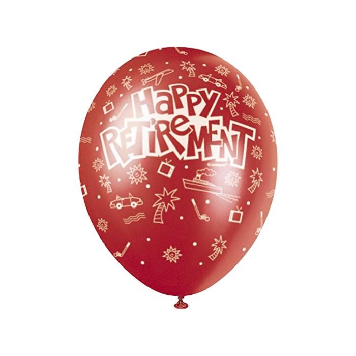 Unique Party Happy Retirement Latex Pearlized Balloons (Pack of 5)