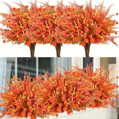 Fall Artificial Flowers Realistic Fake Violets Faux Plants Rustic Long-lasting Faux Flowers