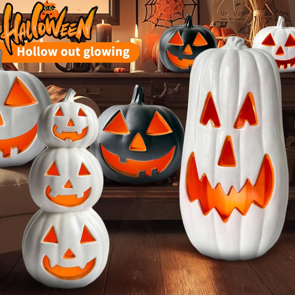 Pumpkins Lanterny Halloween Decorations Hollow Luminous Props Theme Parks Outdoor Scene