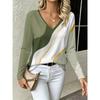 Women's Autumn 3D Printed V-Neck Long Sleeve T-Shirt