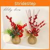 Christmas Mini Tree Decor With Christmas Flower For Festive Table Scene
