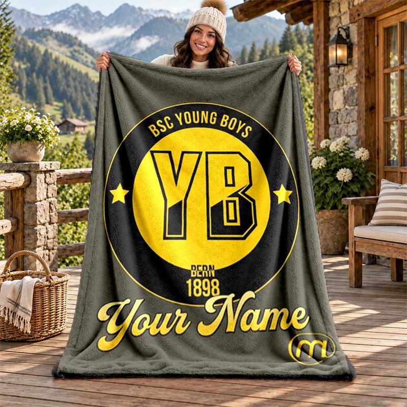 BSC Young Boys Custom Name Flannel Blanket Personalized Soft Warm Plush Throw Blanket Customized Gift for Family Friends