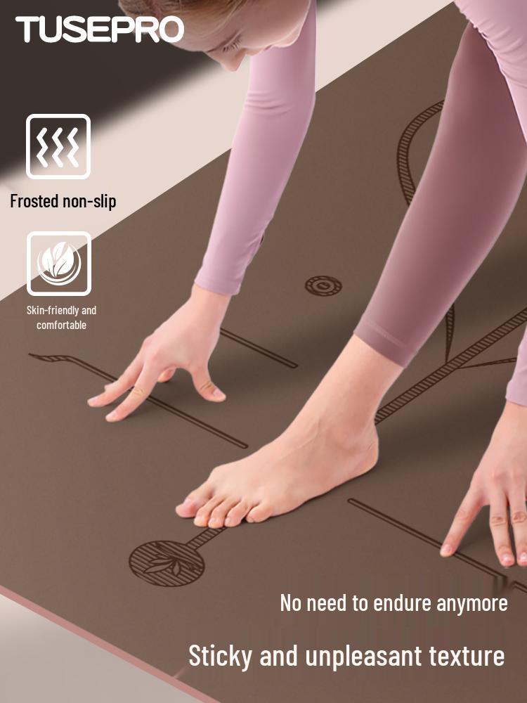 Coconut Shell Diatom Mud Yoga Mat - Natural Rubber, Non-Slip, Shock-Absorbent, Thickened PU Fitness Mat