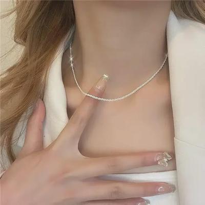 "Starry Silver Clavicle Chain: Chic and Glamorous Cold Style Necklace"