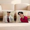 Korean Actor S-Song K-Kang Cushion Cover Home & Car Multi-Scene Pillow Cover - Reversible, Soft & Durable for Daily Use