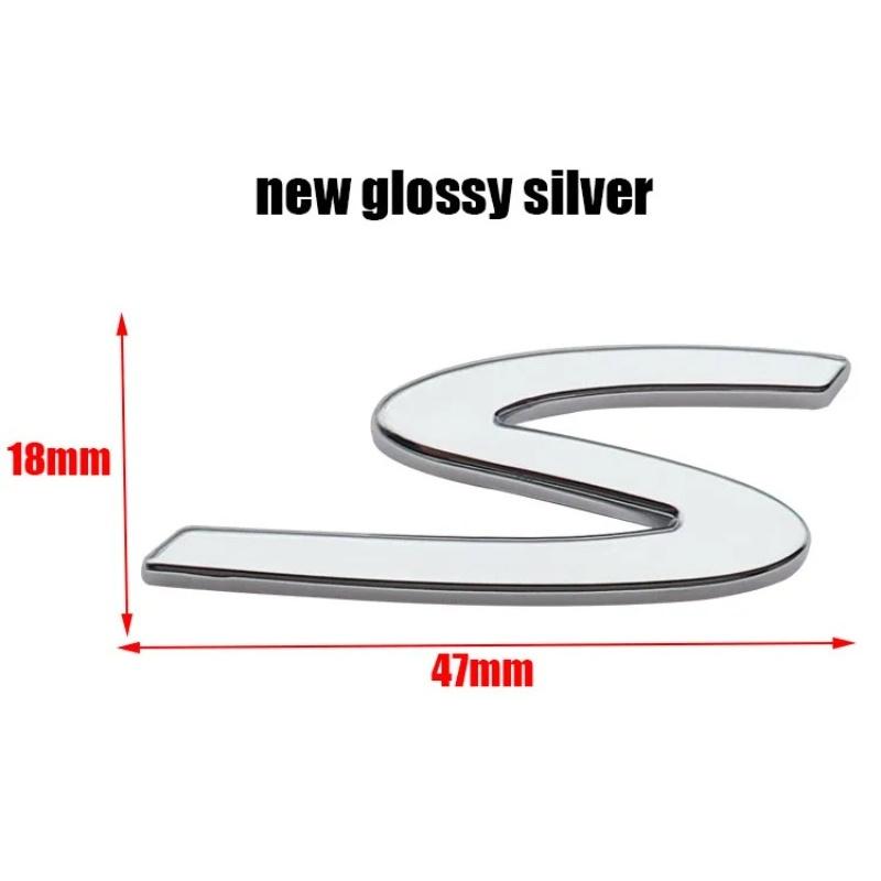 1pcs 3D S Car Emblem Badge Sticker Styling Accessories