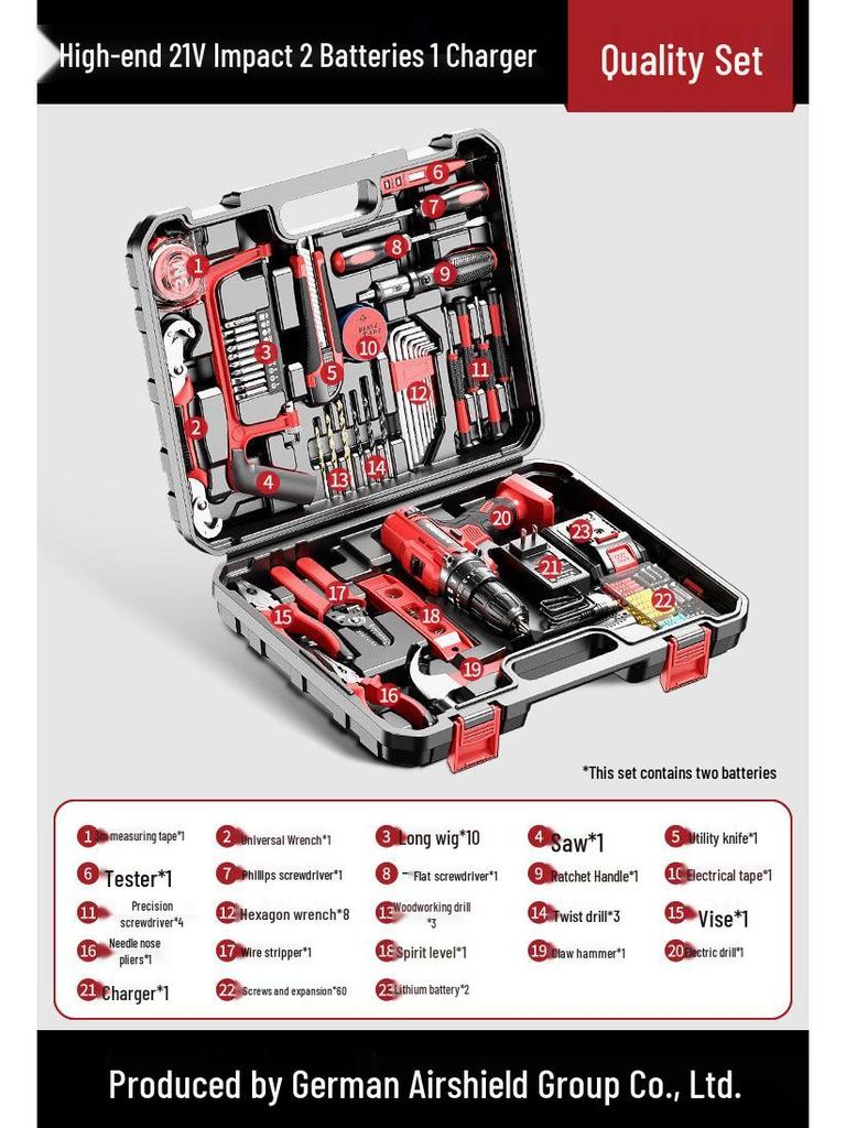 Multifunctional Household Toolbox: Complete Electric Drill & Repair Set
