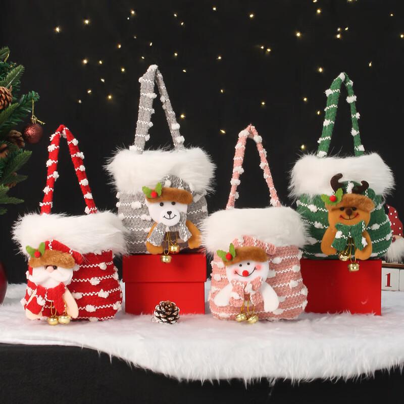 Christmas Knitted Snowflake Gift Bag