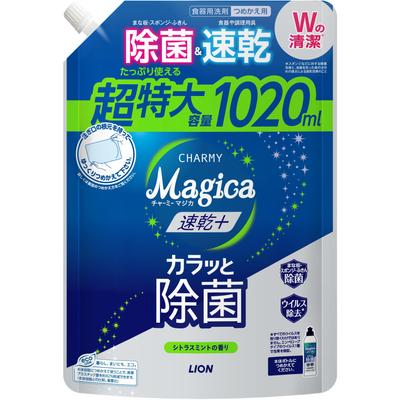 CHARMY Magica Dry Citrus Mint Extra 1020ml Secagem Rápida + Desinfetante, Aroma, Refil, Grande,