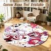 Round Rug Custom NameThe Amazing Digital Circus Pattern Non Slip Carpet Home Floor Decor