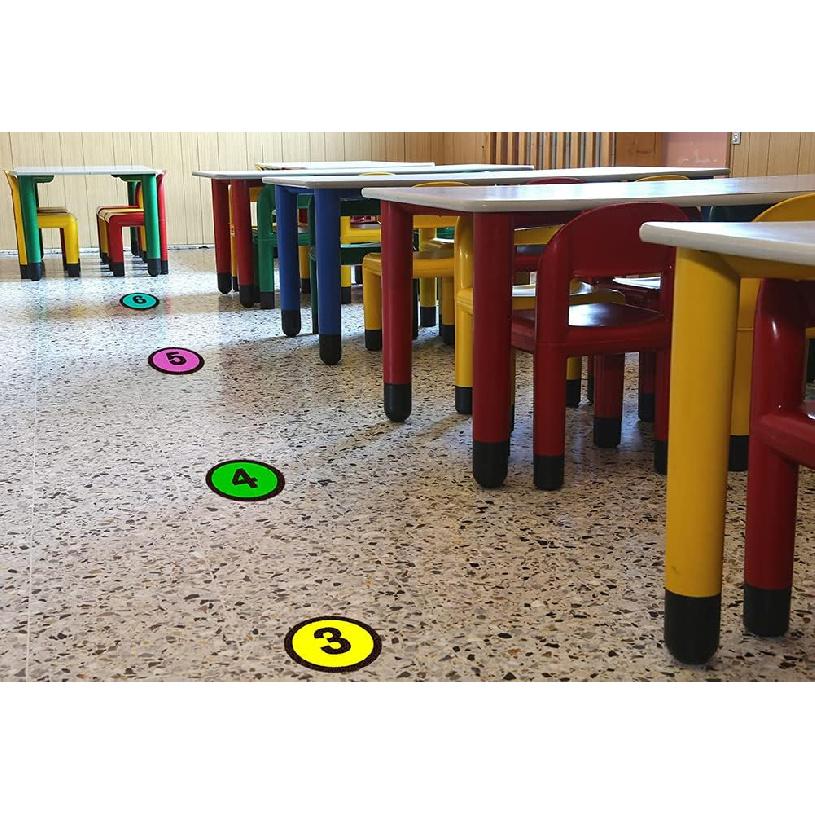 WhatSign Line up Spots for Classroom Floor Stickers - 36Pcs Number Stickers Floor Numbers for Classroom Lining up for Back to School Kindergarten