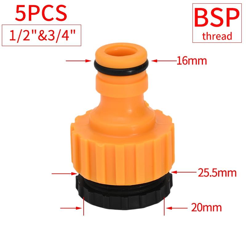 Garden Hose Quick Water Connector For Water Gun Tap 1/2"3/4"3/8" 1 Inch Adapter Irrigation Pipe Joint Fitting Accessories