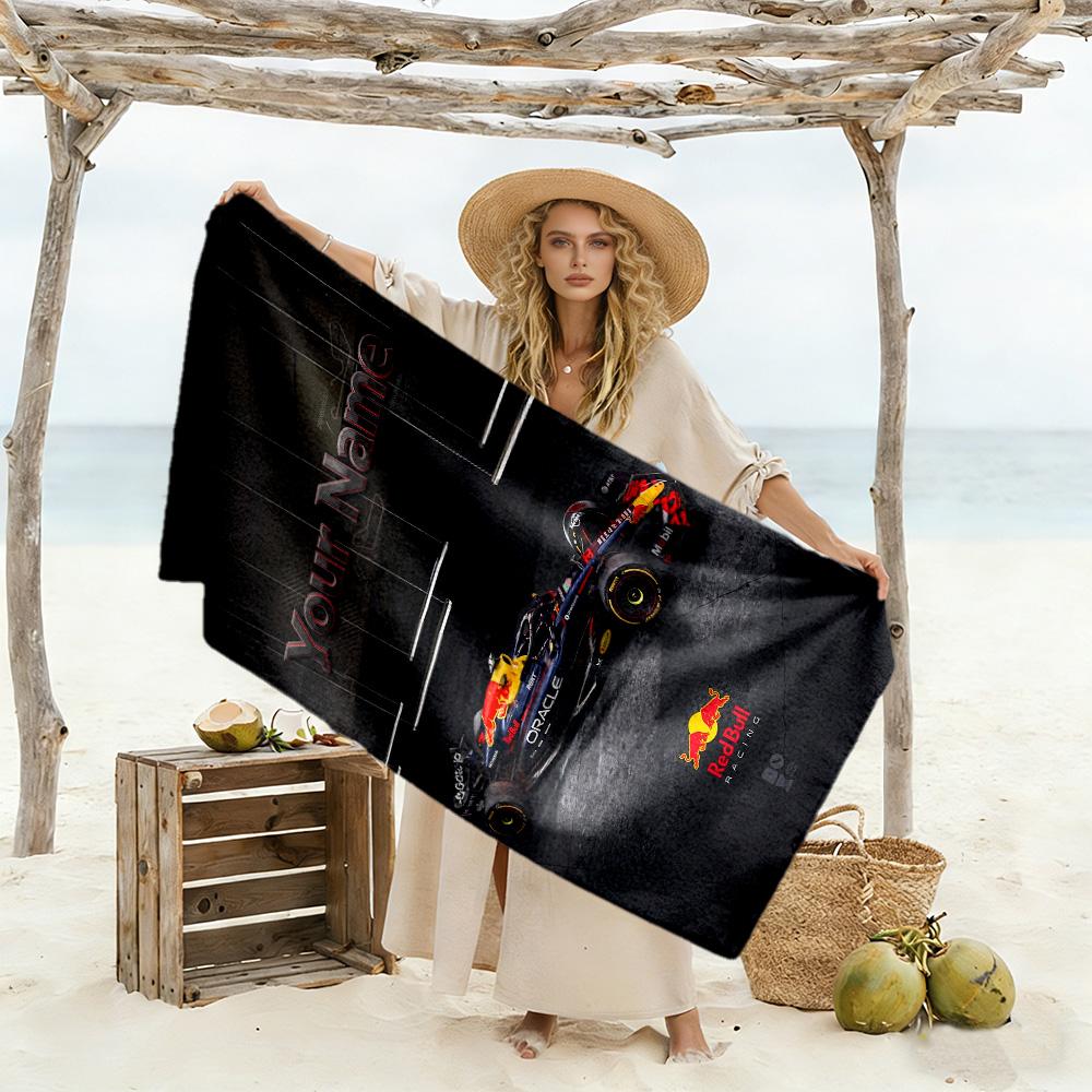 Oracle Bull Customized Name Beach Towel Super Soft Microfiber Quickdry Fabric Perfect for Traveling Yoga Camping and Swimming