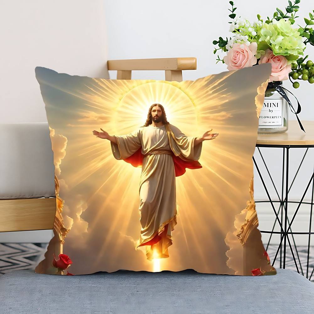 Jesus Christ Pillow Case Cushion Cover Polyester Pillowcase Decorative Sofa Cushion Pillowcase Home Decor