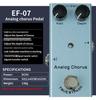 Compact Electric Guitar Effects Pedal: Overdrive, Distortion, Tremolo, Delay, Chorus, Reverb