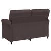 Sofa Set 2 pcs Dark Brown Fabric