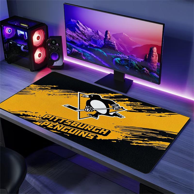 Pittsburgh Penguins Color Mouse Pad Large Gaming Table Cushion Non-slip Laptop Tablet Big Mousepad XXL Mat Mini PC Playmat With Lock Edge