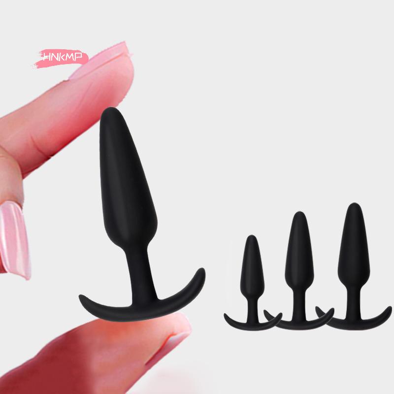 Soft Silicone Anal Plug 3 Sizes Butt Plug Bullet Vibrator Stimulator Adult Sex Toy for Men/Women Anal Prostate Massager for Gay