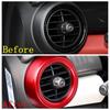 Anneau Cercle Couvercle Garniture de Sortie d'Air AC Latérale du Tableau de Bord Pour Mini Cooper S F55 F56 F57 2014 - Accessoires Rouges