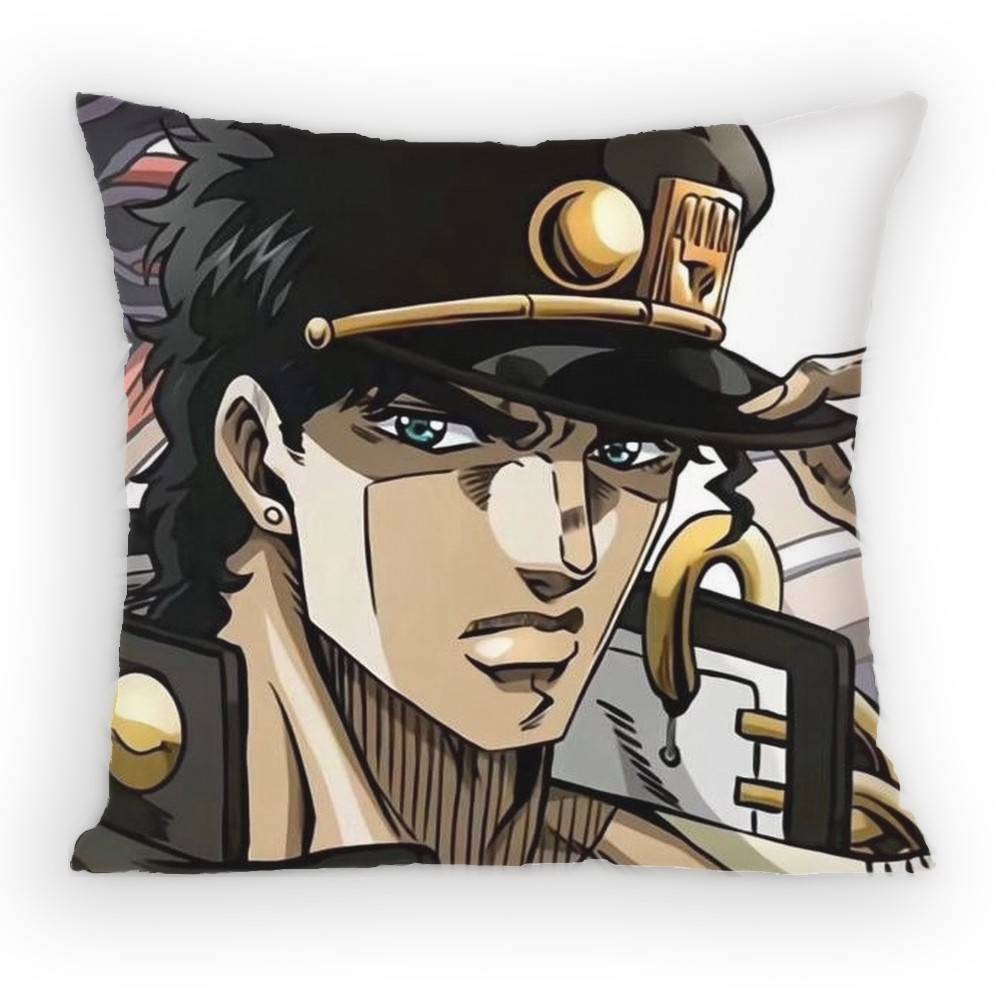 Anime JoJo Kujo Jotaro Pillow Case Sofa Living Room Bedroom Headboard Backrest Cushion Square Cushion Nap Time