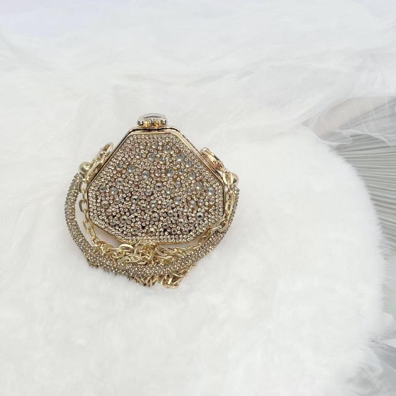 Catwalk handbag full diamond dress bag women's chain dinner acrylic mini bag diamond bag dumpling bag