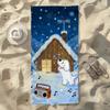 Cute Dog And Snow Towel For Swim Yoga Gym Quick Drying Soft and Skin-friendly Beach Towels All-Season
