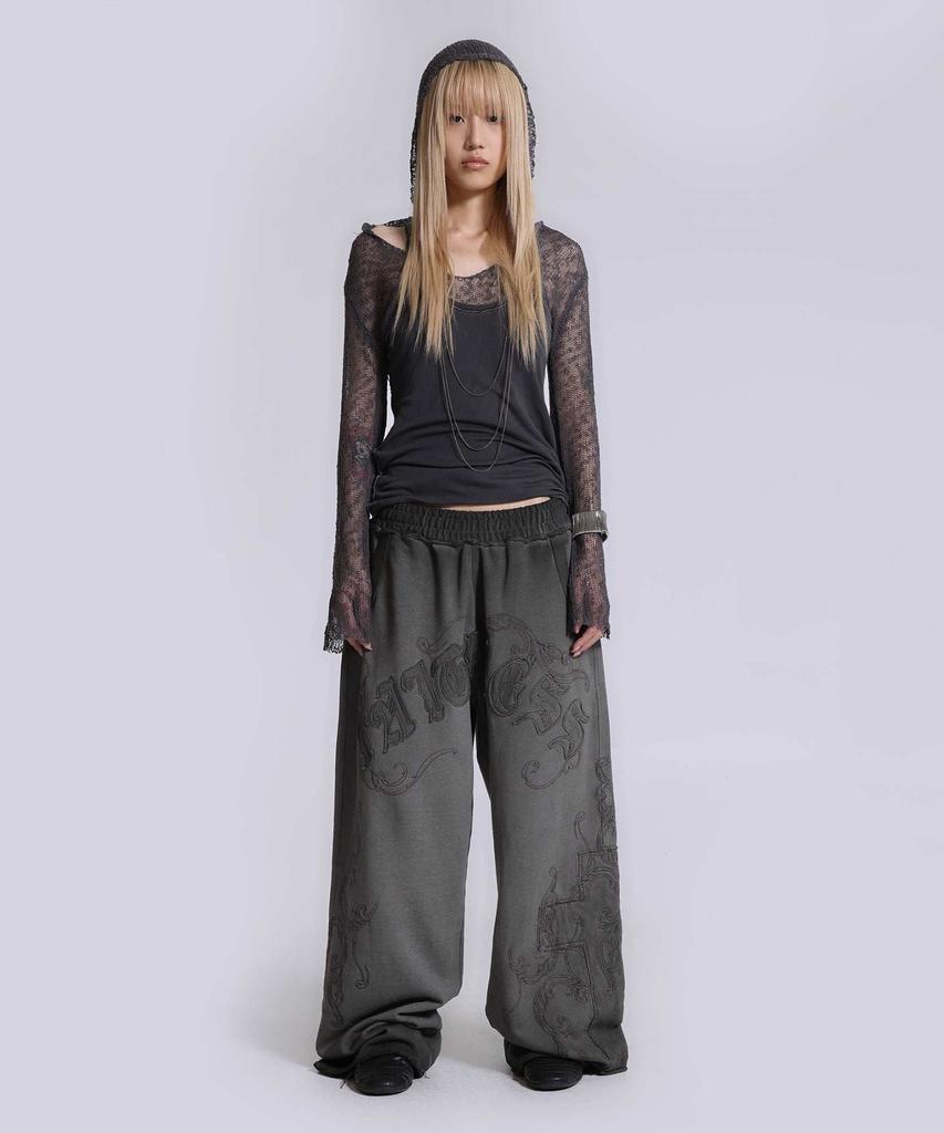 Jeidideuleondeon (U) Faithless Applique Monster Jogger Charcoal