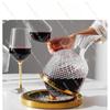 High-End Crystal Wine Decanter Set with Untoppleable Rotating Base,Smooth Aeration  Enhanced Release,Paired with Matching