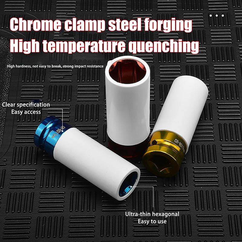 Pneumatischer Schraubenschlüssel Satz Stecknuss 3 Stück Modifizierte Reifen Schraube Farbige Stecknuss Luftkanone Stecknuss