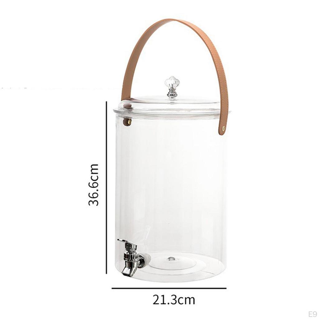 Beverage Dispenser with Spigot and Filtering Beverage Liquid Drink Container