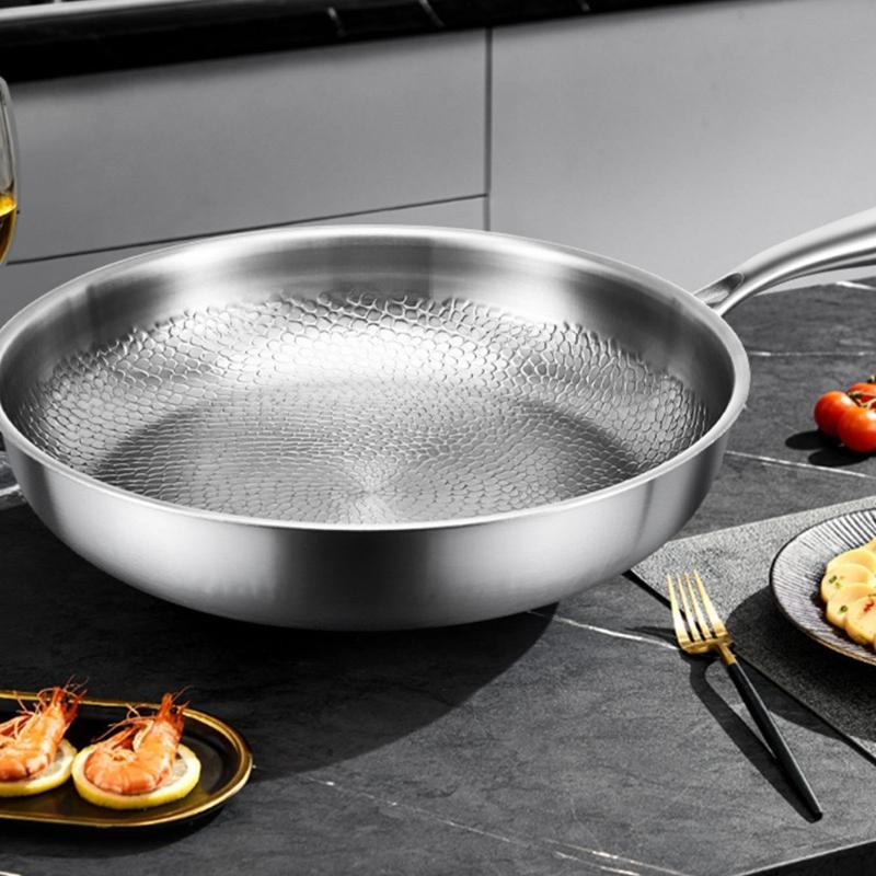 Titaniums Nonstick Frying Cooking Pan Set With Lid And Spatula Scratch Resistant Cookware For Multiple Stovetops