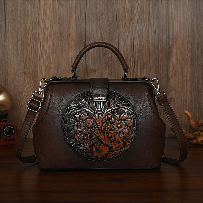 2026 Vintage Luxury Embossed Women's Tote Bags Designer Top Quality Soft Leather Women Shoulder Bag Female Crossbody Handbags