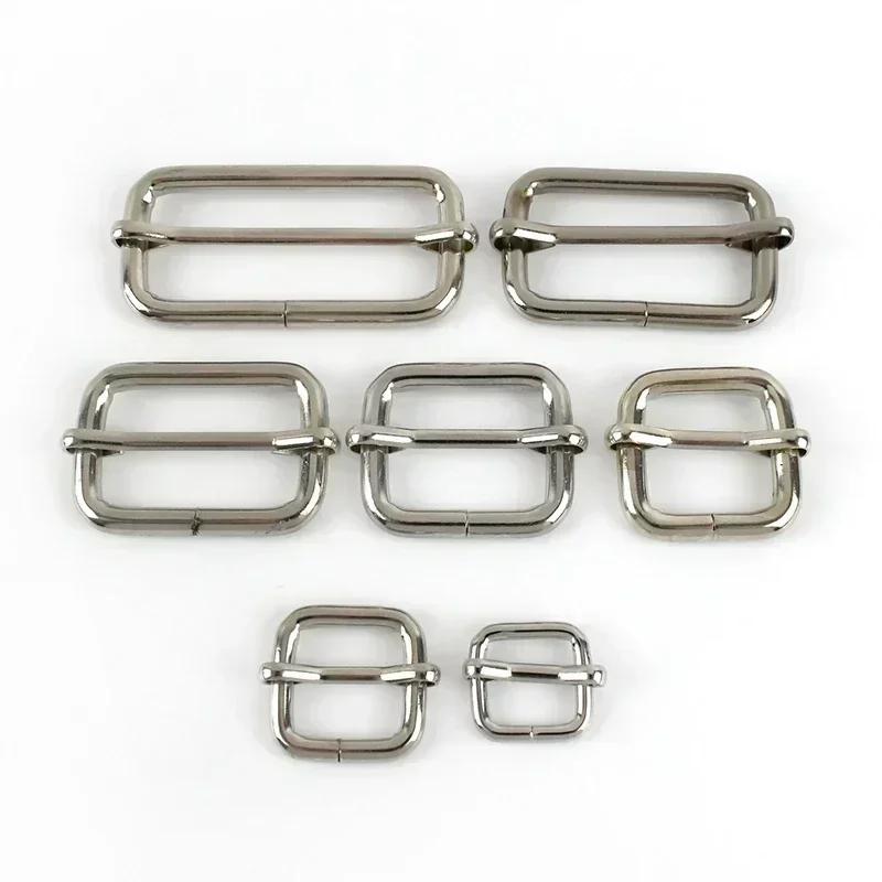 10Pcs Meetee 13-50mm Metal Buckle Backpack Belts Sliders Buckles Webbing Adjuster Clasp DIY Handbag Crafts Hardware Accessories