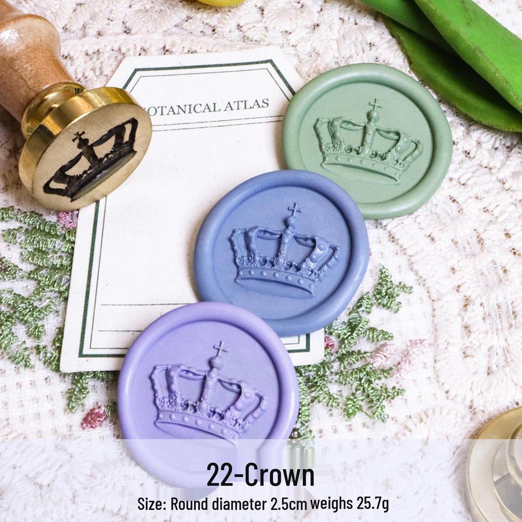 Three-Dimensional Engraved Brass Wax Seal Stamp Head with Frosted Irregular Multi-Layer Design