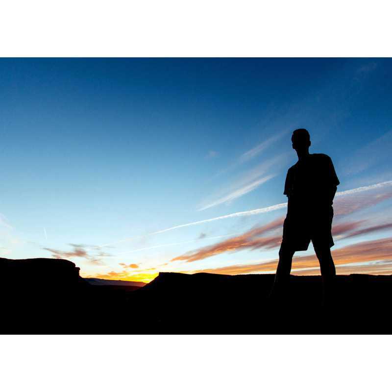 

Silhouette Portrait Backlight Scenery Poster - Decorative Wall Art for Bedroom, Study, or Bar White card paper (non-adhesive) 30*42 cm
