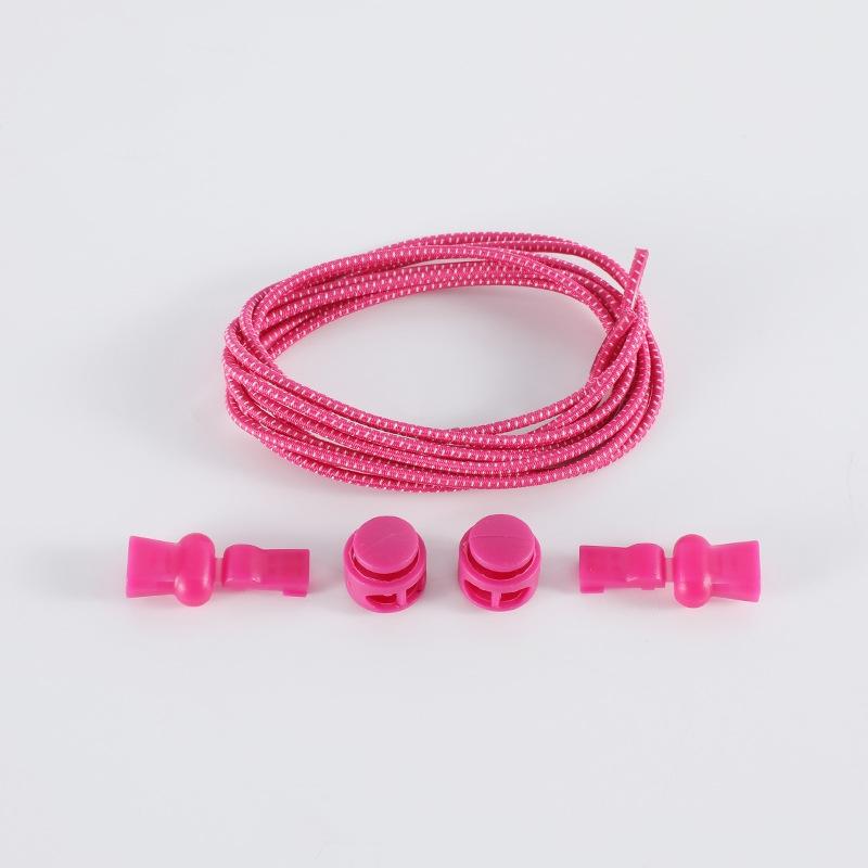 

1 пара унисекс фиксирующихся ленивых шнурков для обуви с безопасными эластичными шнурками для кроссовок, спортивные шнурки для обуви розы красного