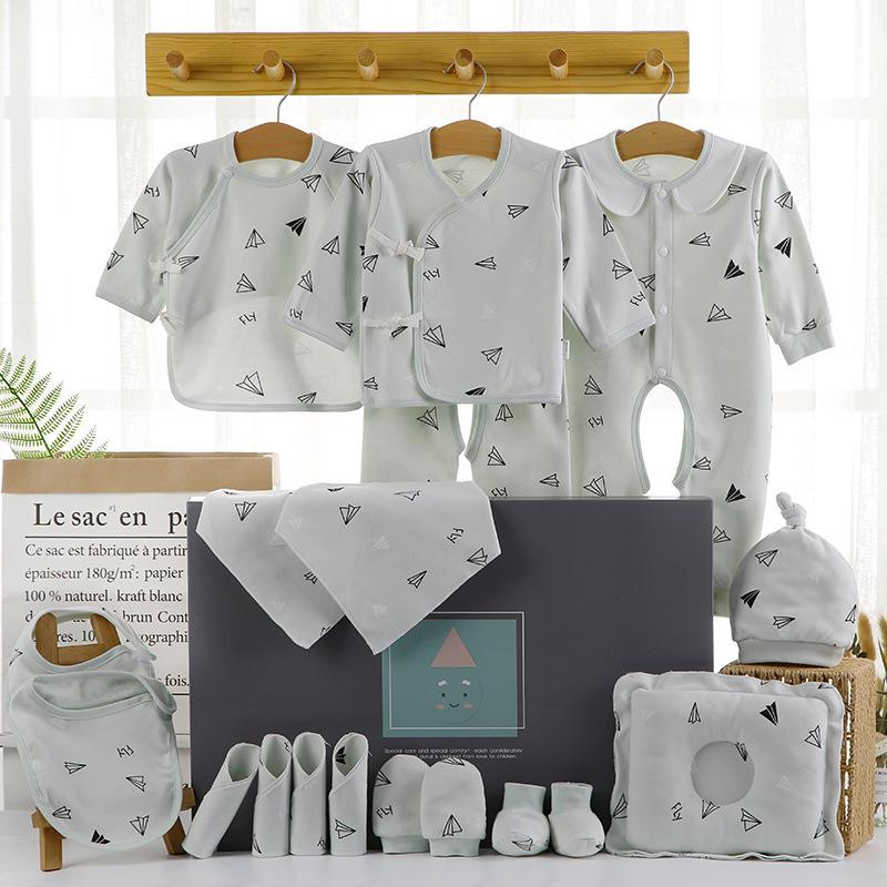 Pure Cotton Newborn Baby Gift Box: Spring To Autumn Essentials