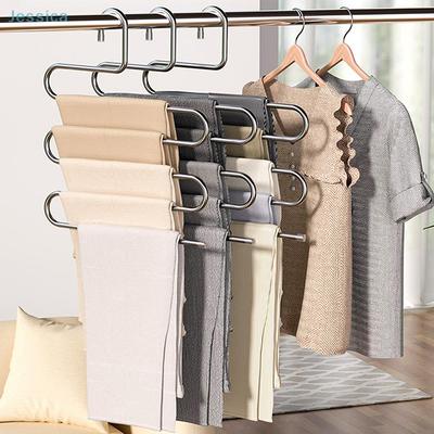 Stainless Steel Multi-Layer Pants Hanger - Space-Saving Closet Organizer For Trousers, Skirts & Scarves