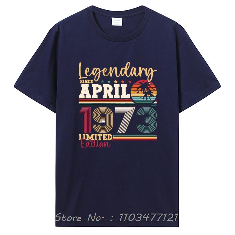 Best Of 1973 Birthday Gifts T Shirt Men's Cotton Funny T-Shirt Old Graphic T Shirt Men Clothing Oversized Tshirt Tees