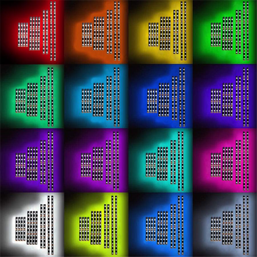 12x Fernbedienung Auto Motorrad RGB LED Dekorationslichter Universal Wasserdicht