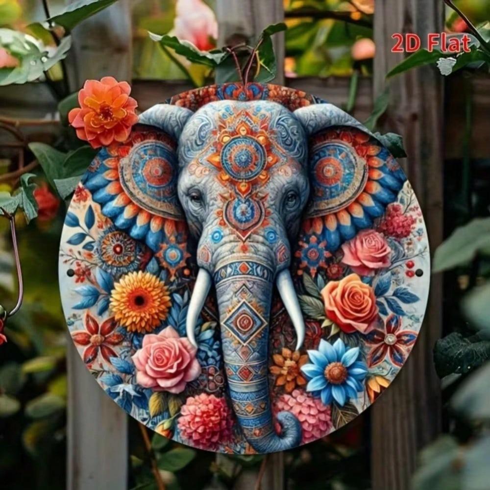 Metal Tin Sign Elephant Art Home Decor Garage Cafe Wall Decoration