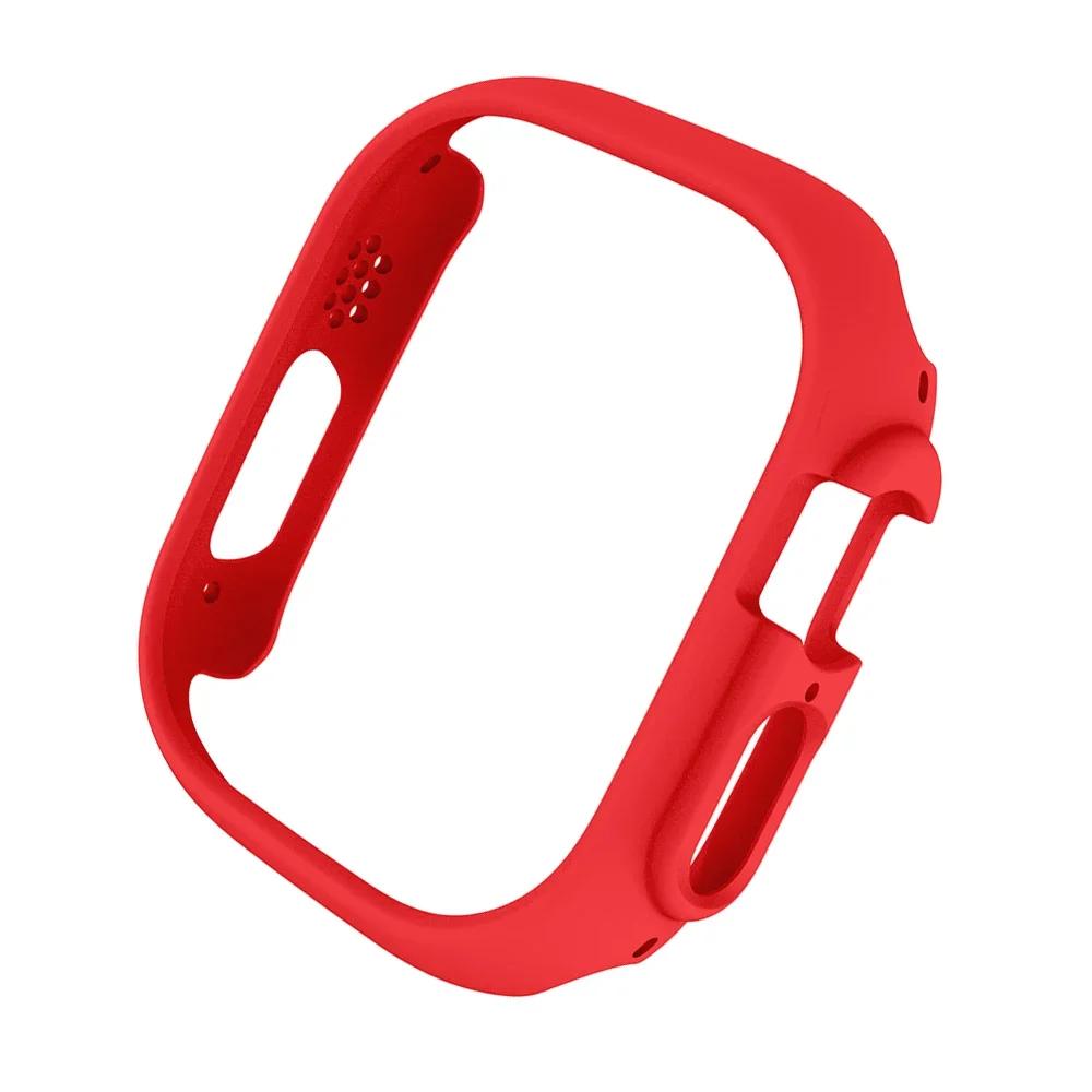 Matte Protective Cover for Apple Watch Ultra 2 PC Transparent Bumper Hard PC Frame Protector Case for Iwatch Ultra 49mm