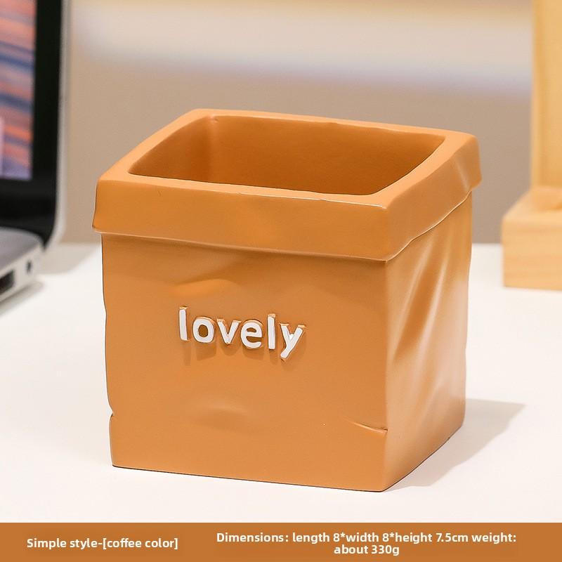 

Офисные Культурные Учебные Принадлежности Канцелярские Товары Ретро Маленькие Украшения Университетские Круглые Подставки для Ручек Декоративные Маленькие Украшения Simple style - coffee