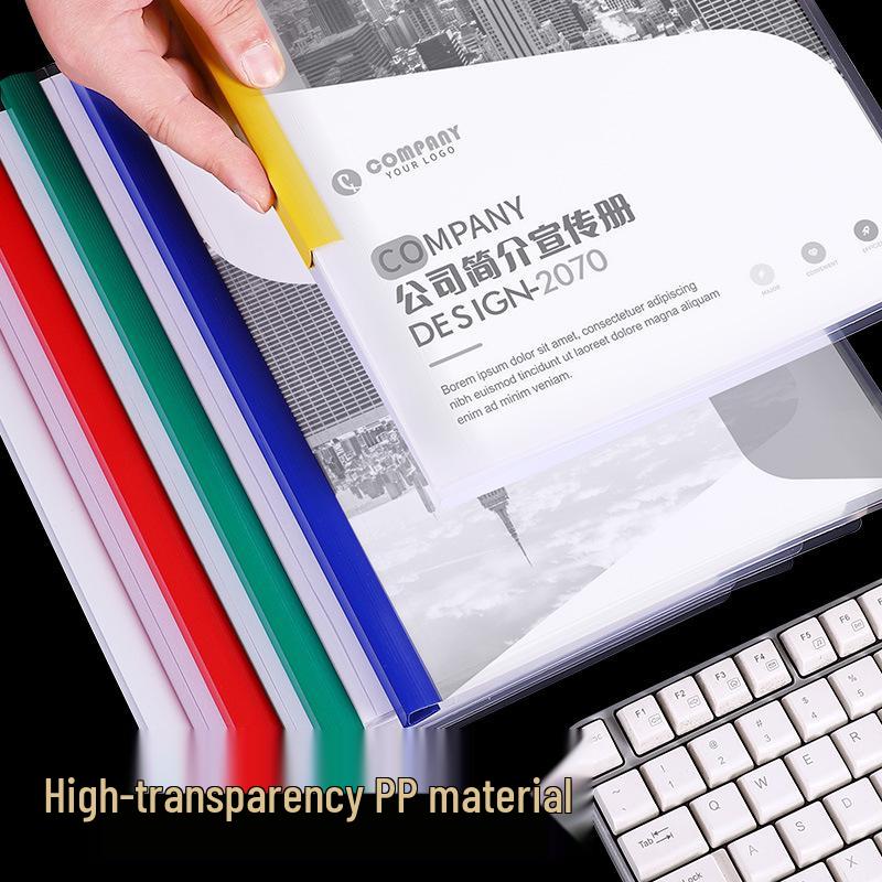 A4 Thickened Transparent Lever Arch File Folder - Multilayer Document Holder for Test Papers