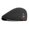 1Piece Men Side Triangle Pattern Beret Duckbill Cap Outdoor Adjustable Leisure Hat Spring Autumn Hunting Travel Tourism